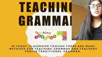 SYNTAX AND TEACHING GRAMMAR
