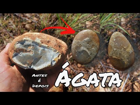 Identificando pedras bruta Ágata