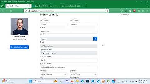 Web Project Task 11 | Program the user profile updating process