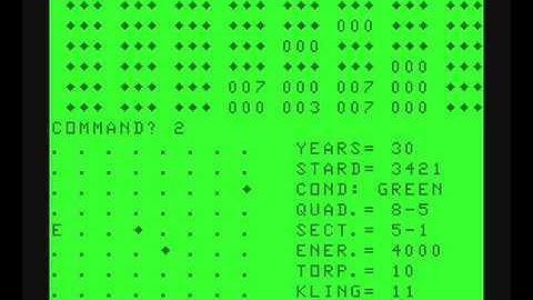 StarTrek game Altair BASIC