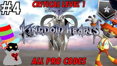 Kingdom Hearts III - Critical Level 1 All PRO Codes - Part 4 - Regular Pat Stream