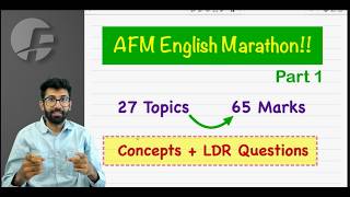 AFM High Priority Concept &amp; LDR Questions English Marathon Part 1 | CA Final AFM May 26