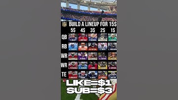 Build Your NFL DREAM TEAM With $15…#shorts