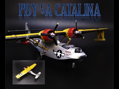 PBY-5A Catalina US Navy Seaplane WWII 1/104 Scale Model Kit Build