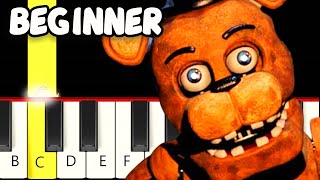 Five Nights At Freddy's FNAF Movie 2023 Teaser - Fast and Slow (Easy) Piano Tutorial - Beginner