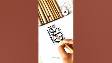 Writing letter AIN in Arabic calligraphy thuluth easy way for beginners | join IBDAÀ 👇