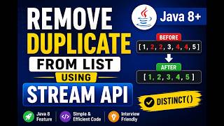 Java Interview Preparation : Remove Duplicate From List Using Stream API