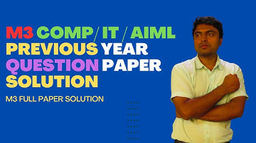 Comp / IT / AIML Engineering Previous Year Question Paper Solution | M3 IMP | #sppuexam #sppu