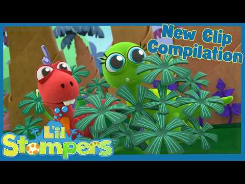 Don't Go In There! | L'il Stompers | Dino Clip Compilation | Dinosaur Cartoons | Cartoons For Kids