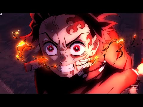 KIMETSU NO YAIBA - TANJIRO CUTS OFF THE HEAD OF THE 4 DEMONS WITH HIS FLAMING SWORD「AMV」