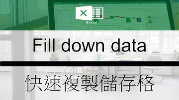 Excel教學(廣東話) - Fill down data - 快速複製儲存格