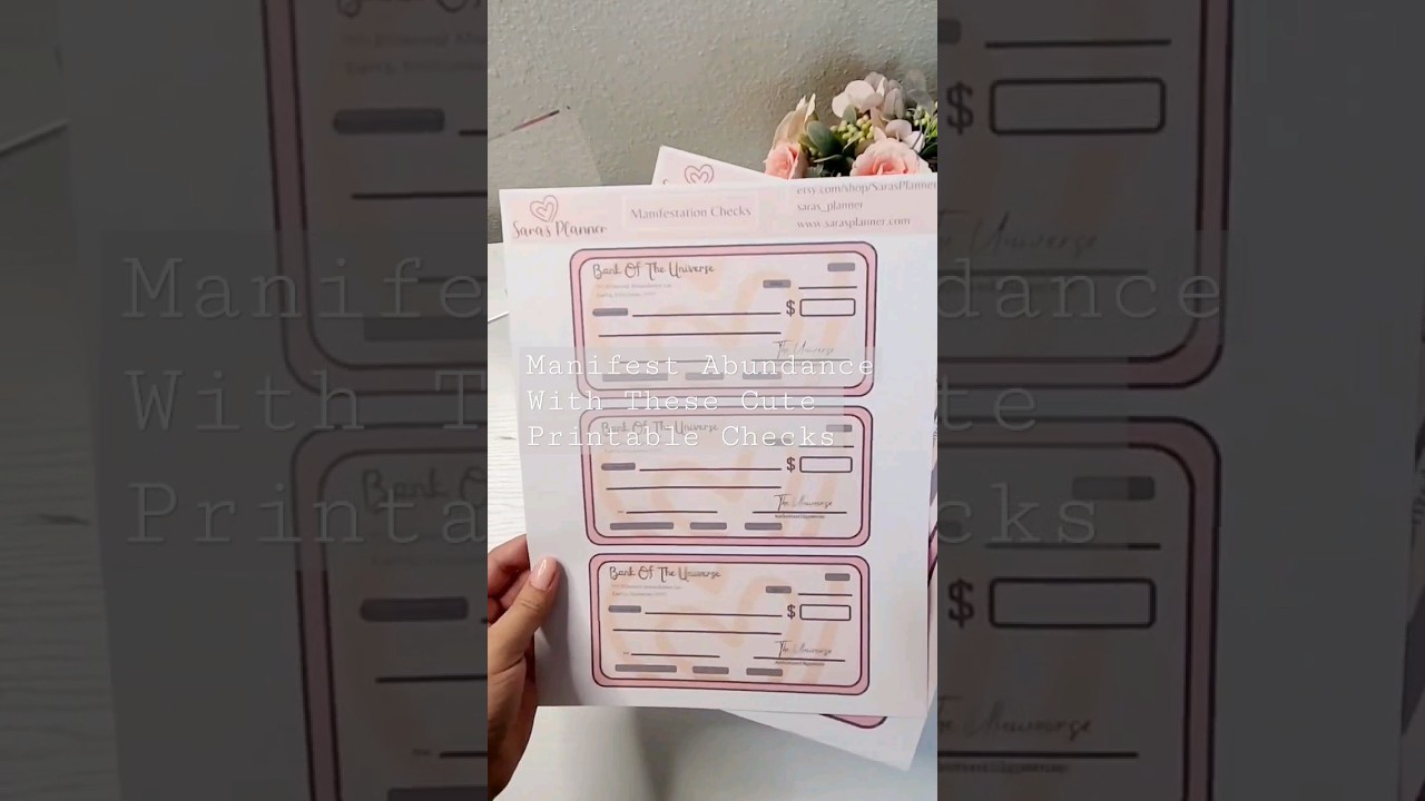 Manifest Abundance With These Cute Printable Checks 