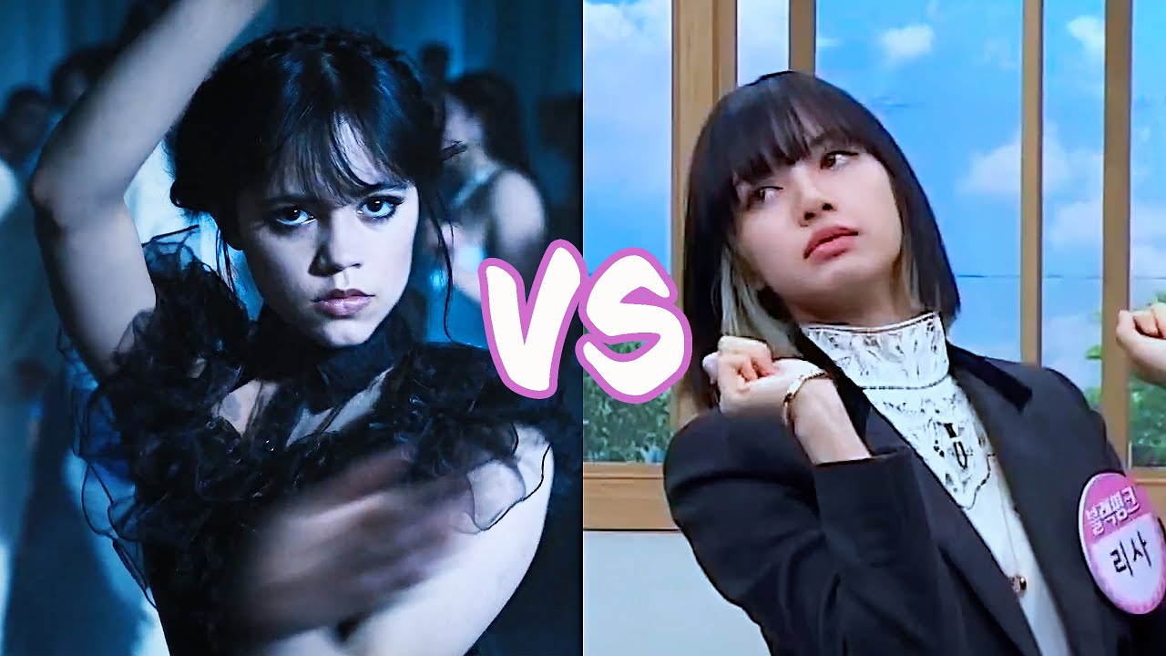 Lisa vs Wednesday Addams Dance Comparison Crab Dance 게춤 YouTube