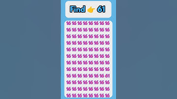 Find the odd number 61 #shorts #youtubeshorts #oddoneout