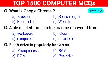 🔥1500 Computer Fundamentals MCQs – Part 3 | Crack Any Exam Easily!  