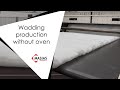 Wadding production line without oven