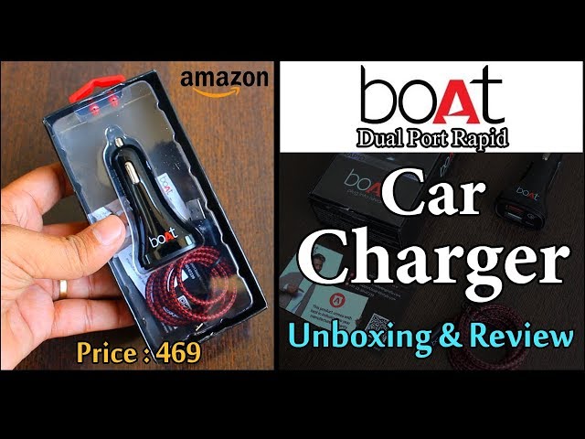 boAt Dual Port Rapid 5V Car Charger (Qualcomm Certified) Smart Charging  with Quick Charge 3.0 for Cellular Phones (Black) (Free Micro USB Cable) :  : Electronics