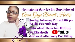 Anna-Gaye Burrell Heslop, Homegoing Service Sunday February 15th 2026 at 1:00 pm