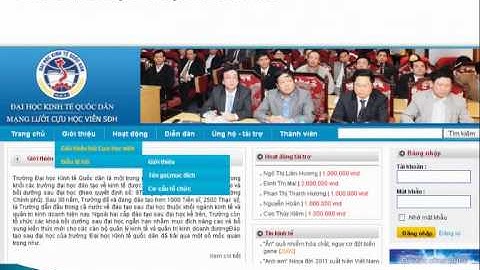 Mạng lưới cựu học viên SĐH của ĐH Kinh tế Quốc dân