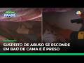 Suspeito de abusar de criança é preso escondido no baú de cama-box | #SeLigaBrasil