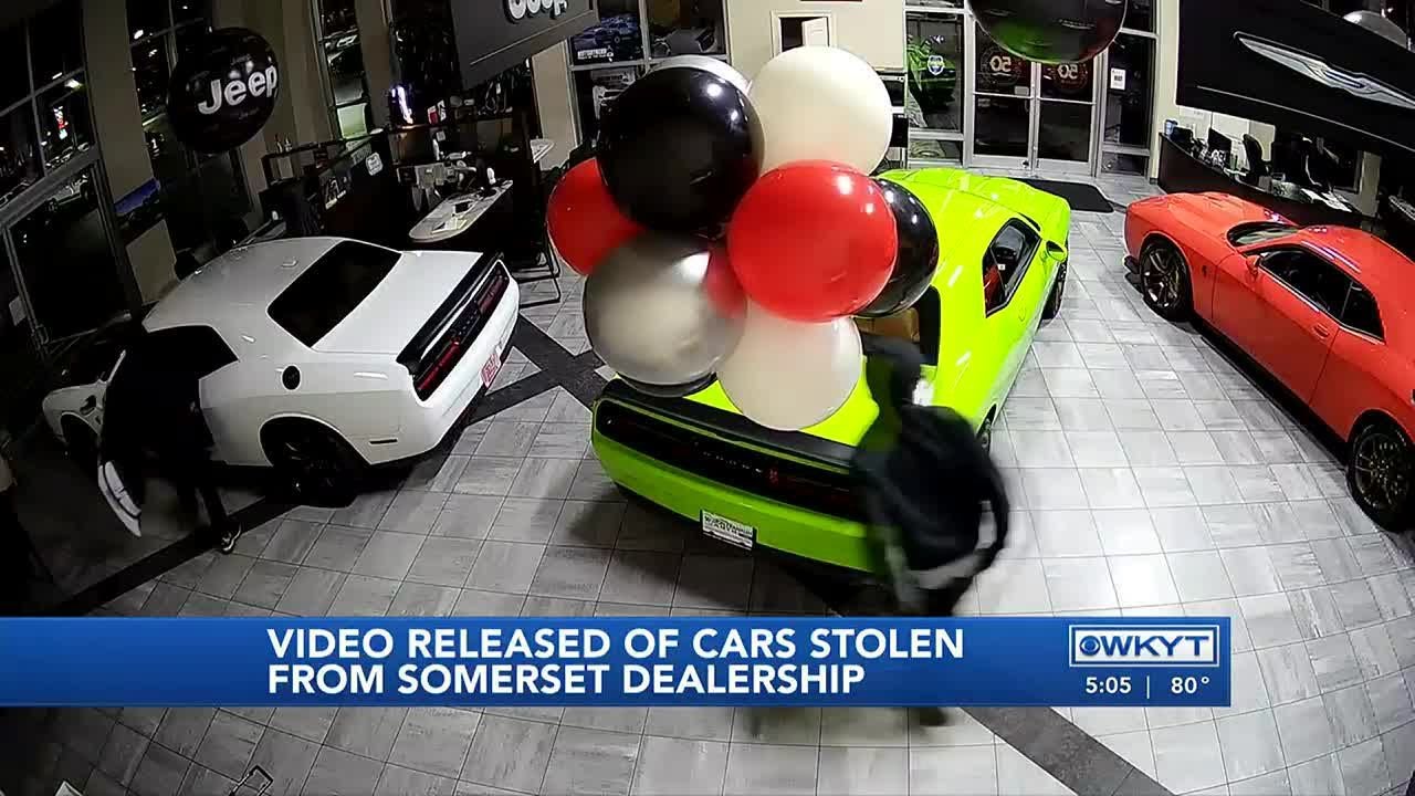 WATCH Surveillance video captures Ky. dealership heist; suspect