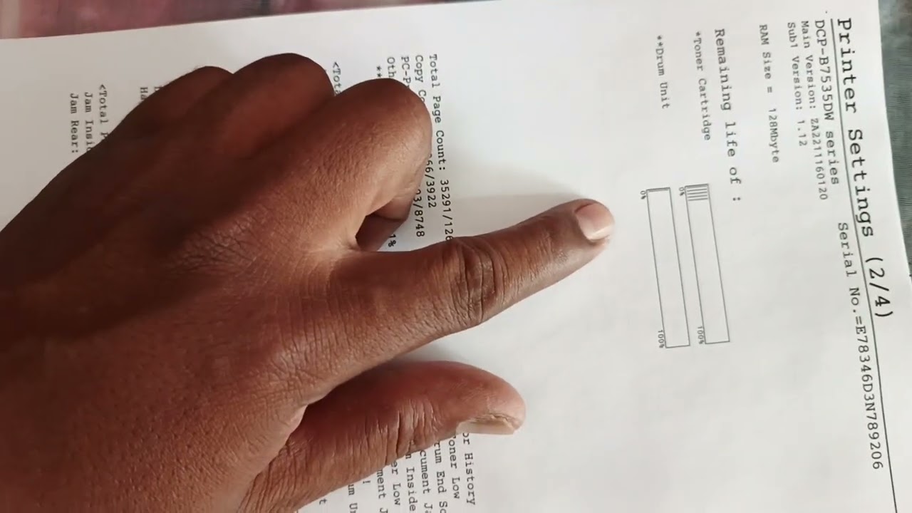 Brother DCP-B7535DW..Drum end soon error solved