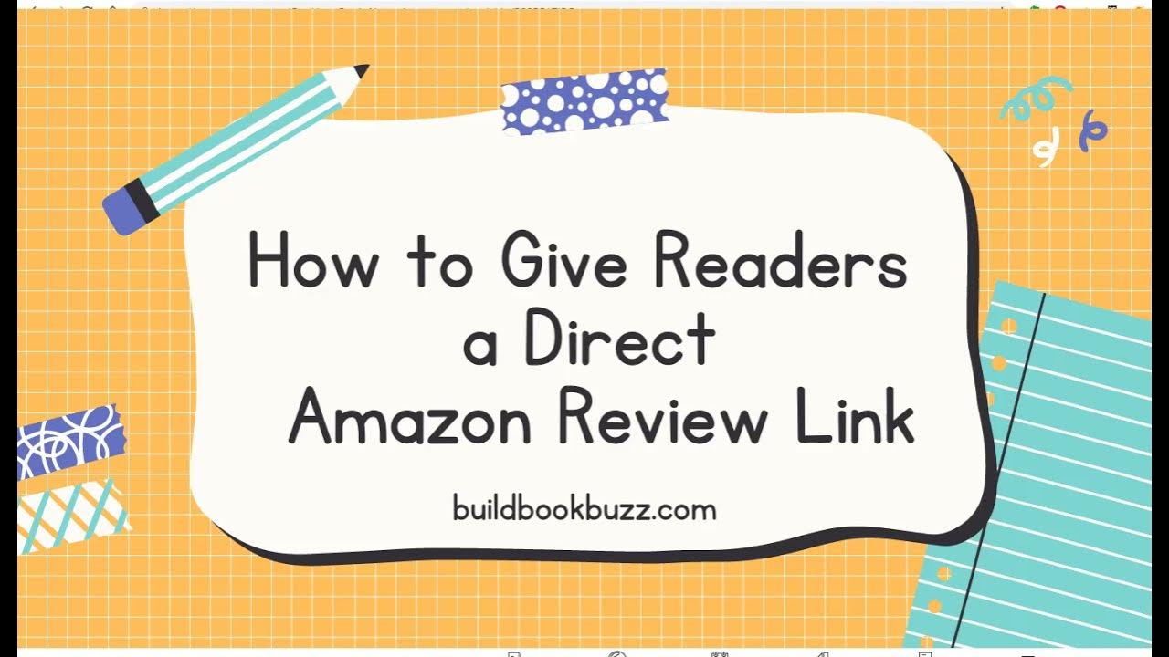 How to give readers a direct Amazon review link YouTube