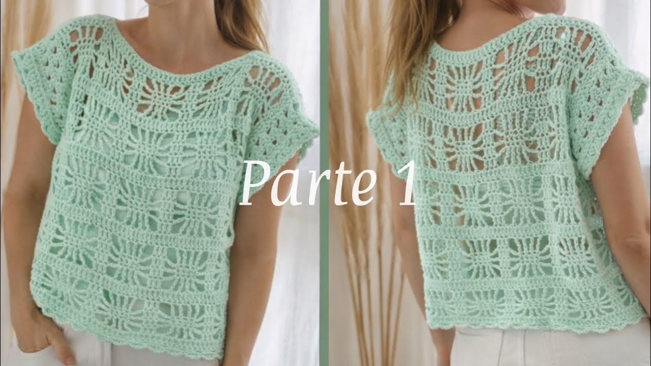 Blusa diamante em crochê / parte 1