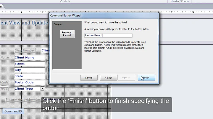 Microsoft Access: How to Add Command Buttons to a Form