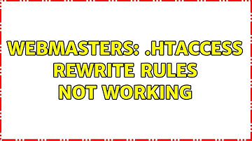 Webmasters: .htaccess rewrite rules not working (3 Solutions!!)
