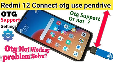 Redmi 12 connect otg use Pendrive // how to connect otg in Redmi 12