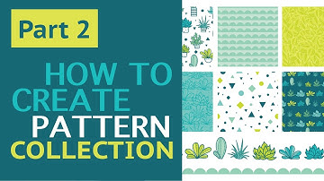 Part 2: How To Create Vector Repeat Pattern Collection With Succulents in Adobe Illustrator.