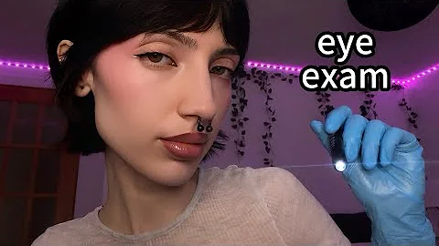 Quick Eye Exam / Follow my Instructions ASMR (lights, visuals, mouth sounds…)