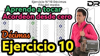 Ejercicio 10 (Escalas en décimas) Aprende a tocar acordeón desde cero - Diego Romero Acordeón