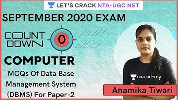 MCQs Of Data Base Management System(DBMS) For Paper-2 | NTA UGC NET