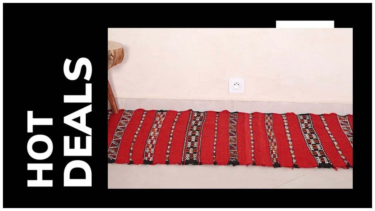 Small kilim from morocco 2.2ft x 5.2ft