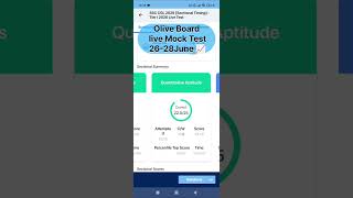 Olive Board Live Mock Test 26-28 June 📈 With Sectional Timing ⏳⏳#ssc#livemock#oliveboardlivemock#cgl
