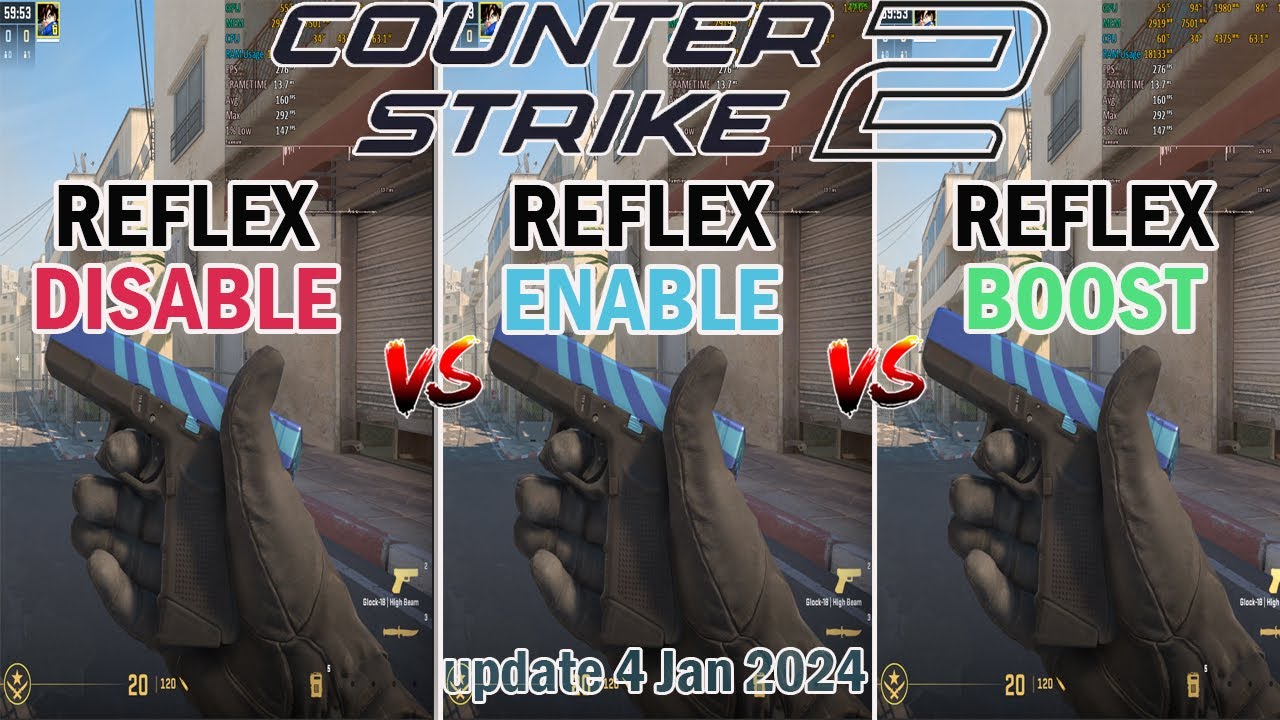 CS2 NVIDIA REFLEX DISABLE vs ENABLE vs ENABLE + BOOST: UPDATE 4/JAN/24 ...