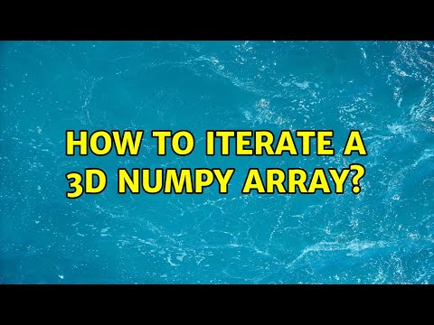 How to iterate a 3D numpy array? (2 Solutions!!)