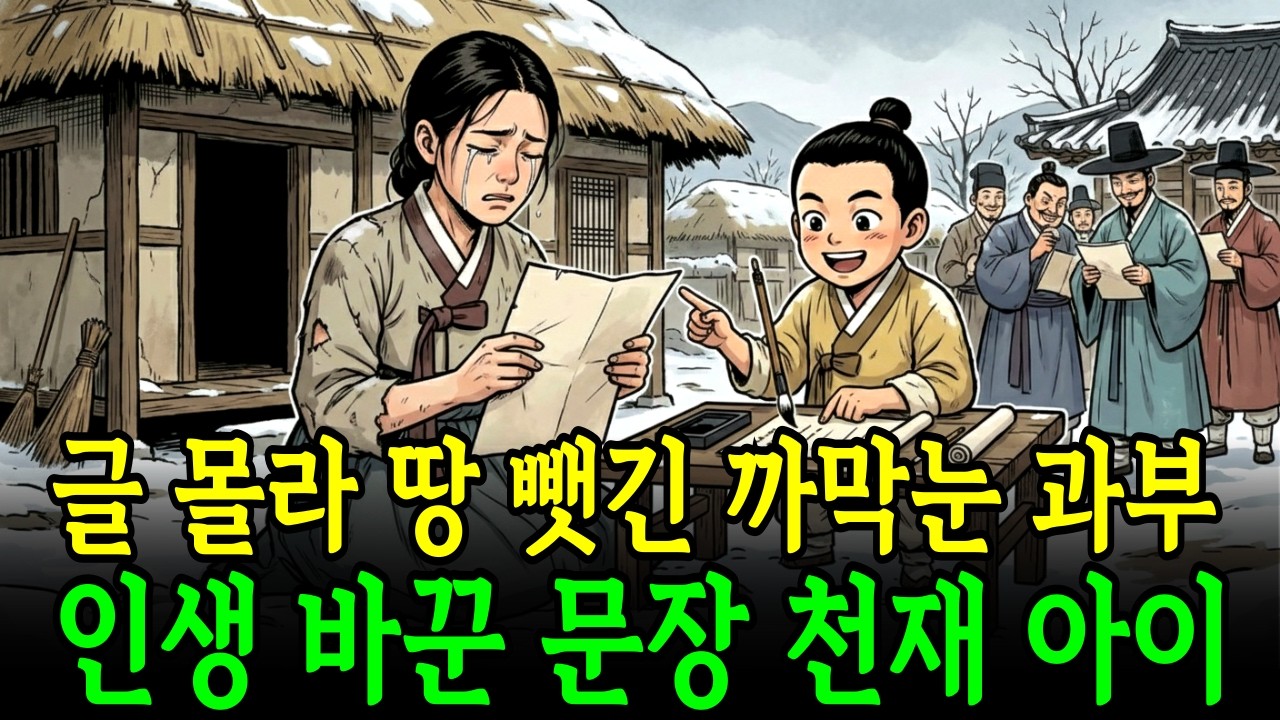 글 몰라 땅 뺏긴 까막눈 과부가 주워온 문장 천재 | 야담 전설 민담 옛날이야기 오디오북 수면동화