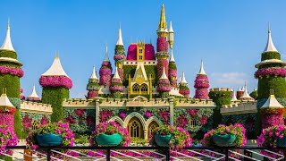 Castles and Villas made of Real Flowers! Dubai Miracle Garden