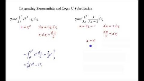 Integrating Exponentials and Logs: U-Substitution