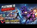 “THE JOURNEY STARTS… PLAT TO IMMORTAL 😈”#valorant #valorantindia #live  #valorantclips