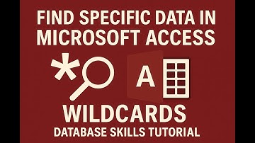 Find Specific Data in Microsoft Access Using Wildcards | Database Skills Tutorial