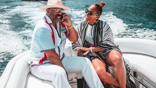 Comedian Steve Harvey & wife Marjorie Bridges-Woods on vacation