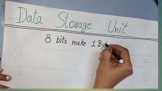 data storage units # Data storage unit convert # computer  data storage  unit