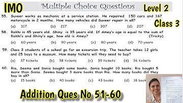 Olympiad Exam for Class 3 Maths 2023 | Maths Olympiad Mock Test for Class 3 | IMO Class 3