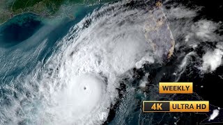 Timelapse of Hurricane Milton 4K UHD NOAA Satellite Images with Gulf of Mexico and US Oct. 2024 GOES