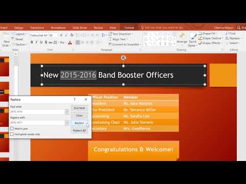 MS PowerPoint 2016 Lesson 9 Using Find & Replace