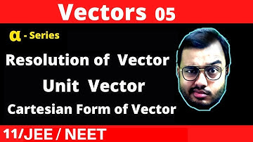 Vectors 05 : Resolution Of Vector || Unit Vector || Cartesian form of Vector - Basics